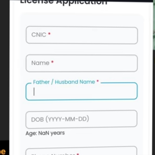 fill form for creating account in DLIMS 