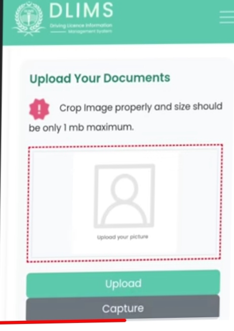 uploading document for creating account
